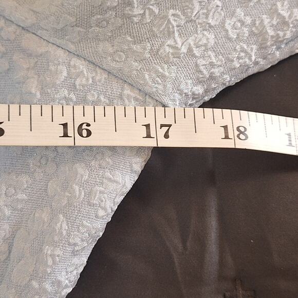 Lulus Feeling Forever Light Blue Floral Jacquard Crop Top Size Large Coquette - Picture 7 of 10